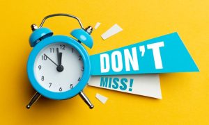 A ticking alarm clock symbolizes don't miss the deadline for the ERTC.
